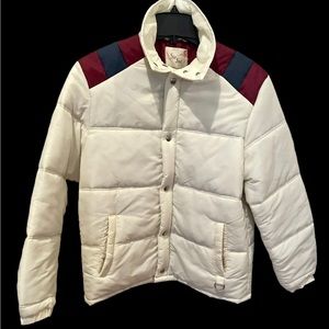 Vintage Sir Jac Coat Jacket Mens Size Small/Medium Off White Retro